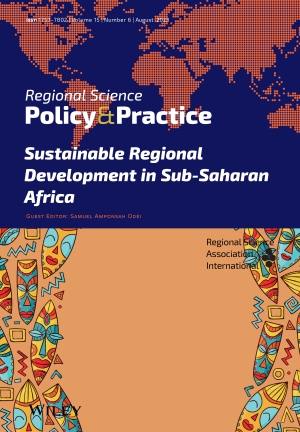 The latest issue of Regional Science Policy &amp; Practice are available! Vol. 15, No. 6, August 2023, Special Issue: Sustainable Regional Development in Sub‐Saharan Africa