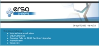ERSA Monthly E-news - April 2023
