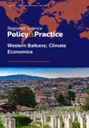 Regional Science Policy &amp; Practice, Volume 16, Issue 4, April 2024, Special Issue on Western Balkans; Climate Economics