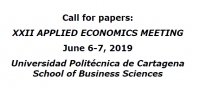 Call for papers | XXII Applied Economics Meeting, Universidad Politécnica de Cartagena on June 6-7, 2019
