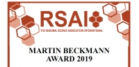 Winners Martin Beckmann Annual Award for the best paper published in Papers in Regional Science in 2018