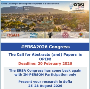 ERSA2026 Call for Abstracts (and) Papers in now OPEN!