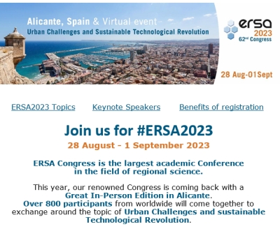 ERSA 2023 Congress | Registration NOW OPEN!