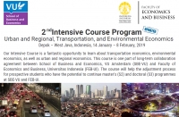 2nd Intensive Course Program, Urban and Regional, Transportation, and Environmental Economics, Depok–West Java, Indonesia, 14 January–8 February, 2019