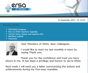 ERSA Monthly E-news - December 2023
