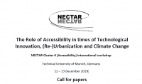 Call for papers | NECTAR Cluster 6 (Accessibility) international workshop, Technical University of Munich, Germany, 12-13 December 2019