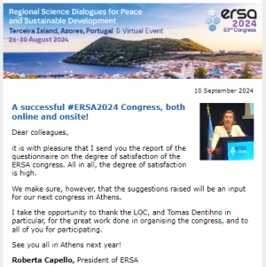 A successful #ERSA2024 Congress, both online and onsite!