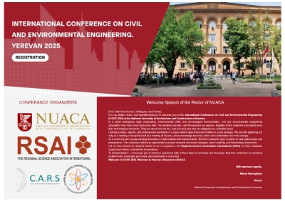 Armenian section | International Conference on Civil and Environmental Engineering (ICCEE 2025), October 24–26, 2025, NUACA, Yerevan, Armenia