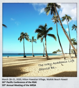 WRSA-PRSCO : Hawaii 2020 Call for Papers + Spring/Summer 2019 Newslette