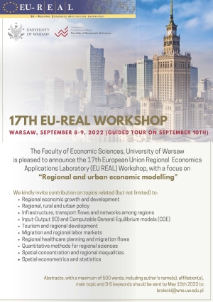 17th EU-REAL Workshop Warsaw, September 8 - 9 , 2022