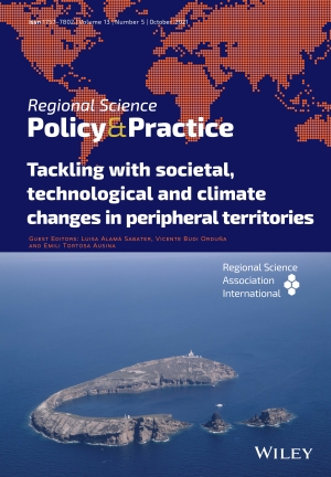 The latest issue of Regional Science Policy &amp; Practice are available! Volume 13, Issue 5, October 2021