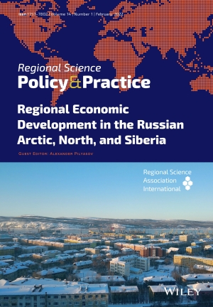 The latest issue of Regional Science Policy &amp; Practice are available! Volume 14, Issue 1, February 2022