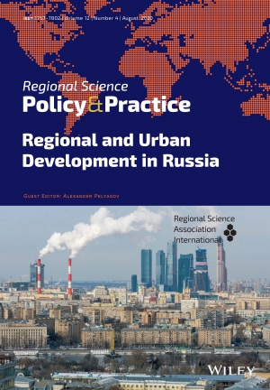 The latest issue of Regional Science Policy &amp; Practice are available! Volume 12, Issue 4, Special Issue: Regional and Urban Development in Russia, Pages: 553-746, August 2020