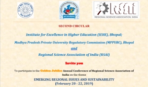 Golden Jubilee Annual Conference of RSA of India | EMERGING REGIONAL ISSUES AND SUSTAINABILITY, February 20 - 22, 2019