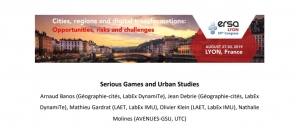 ERSA congres 2019 : Special Session ”Serious Games and Urban Studies”