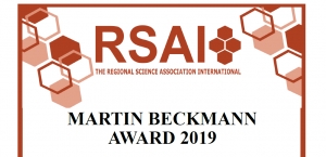 Winners Martin Beckmann Annual Award for the best paper published in Papers in Regional Science in 2018