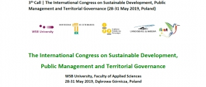 3rd Call | The International Congress on Sustainable Development, Public Management and Territorial Governance (28-31 May 2019, Poland)