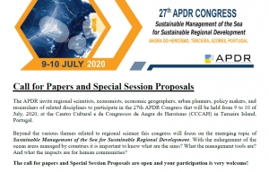 Call for Papers and Special Session Proposals | 27th APDR Congress | 9-10 July 2020, Angra do Heroísmo, Portugal