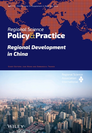 The latest issue of Regional Science Policy &amp; Practice are available! Vol. 14, No. S2, November 2022, Special Issue: Regional Development in China