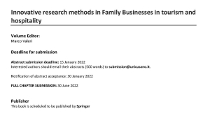 Call for Book Chapter | Innovative research methods in Family Businesses in tourism and hospitality | Springer