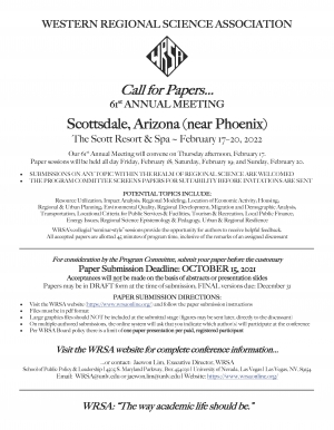 WRSA: Scottsdale 2022 | Call for Papers for our 61st Annual Meeting