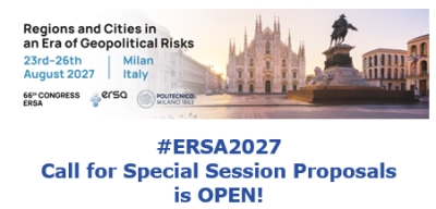 #ERSA2027 Call for Special Session Proposals is OPEN