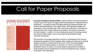 Call for Paper Proposals on The Impact of an Aging Workforce on Economic Development | Economic Development Quarterly (EDQ)