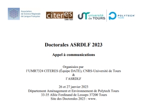 Doctorales ASRDLF 2023, 26 et 27 janvier 2023