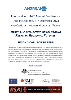 ANZRSAI Conference Second Call for Papers