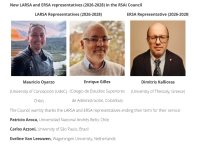 New LARSA and ERSA representatives (2026-2028) in the RSAI Council