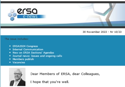 ERSA Monthly E-news - November 2023
