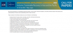 Call for Papers: Asian Economic Development Conference, 14-15 July 2022