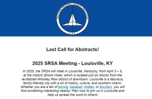 LAST CALL FOR ABSTRACTS - 2025 SRSA Conference