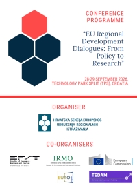 RSAI NNT2026 | Croatian Section | Conference on “EU Regional Development Dialogues: From Policy to Research” 28-29 SEPTEMBER 2026, TECHNOLOGY PARK SPLIT (TPS), CROATIA