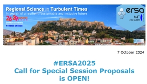 #ERSA2025 Call for Special Session Proposals is OPEN